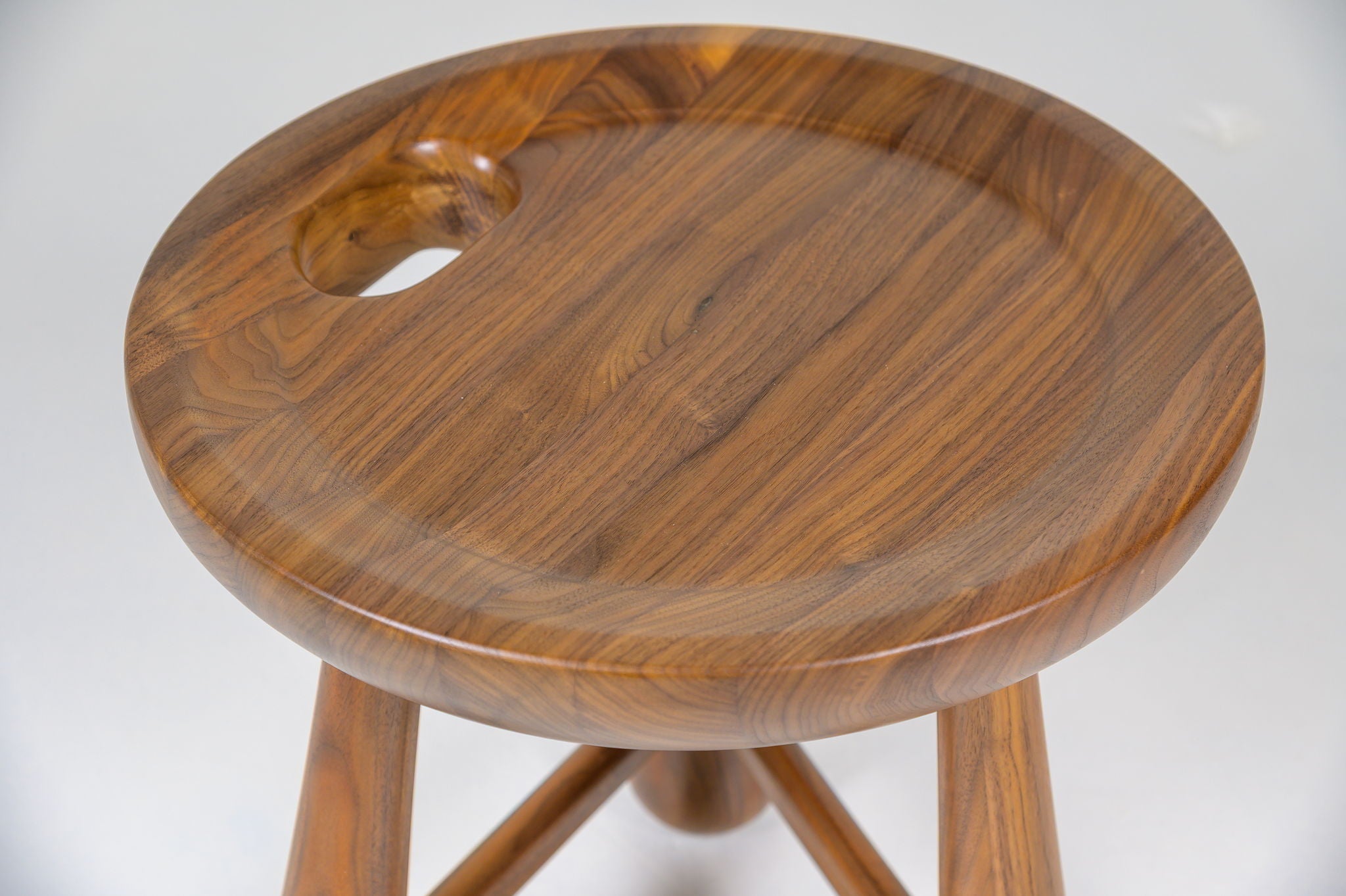 Solid Wood Tripod Stool / Side Table