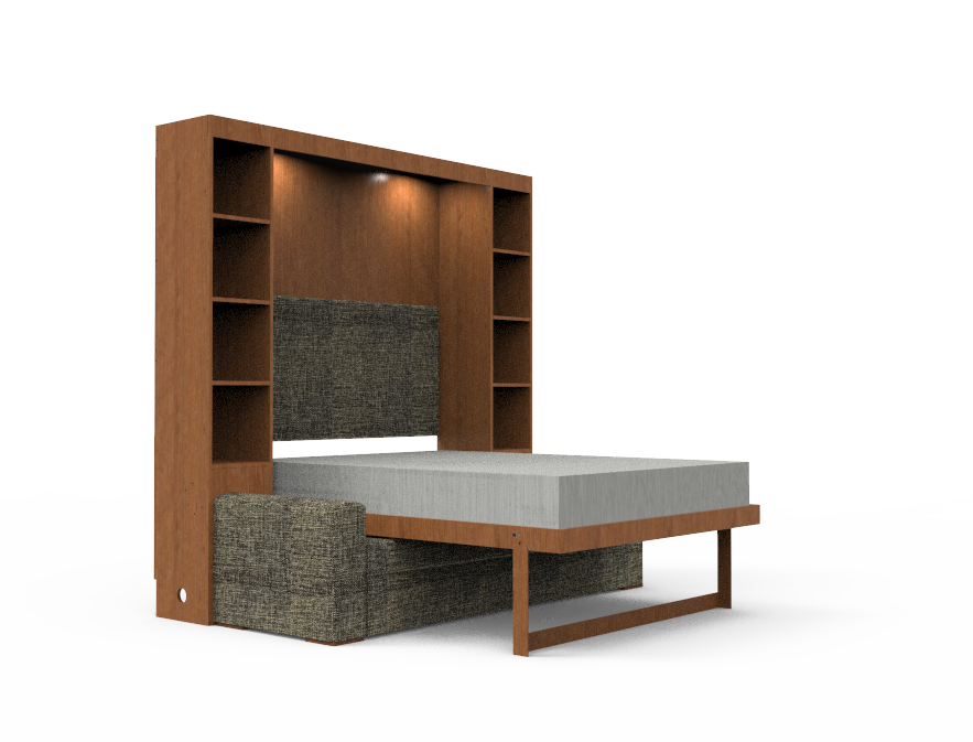 Academy Wall Bed with Sofa - Queen Size - Vertical
