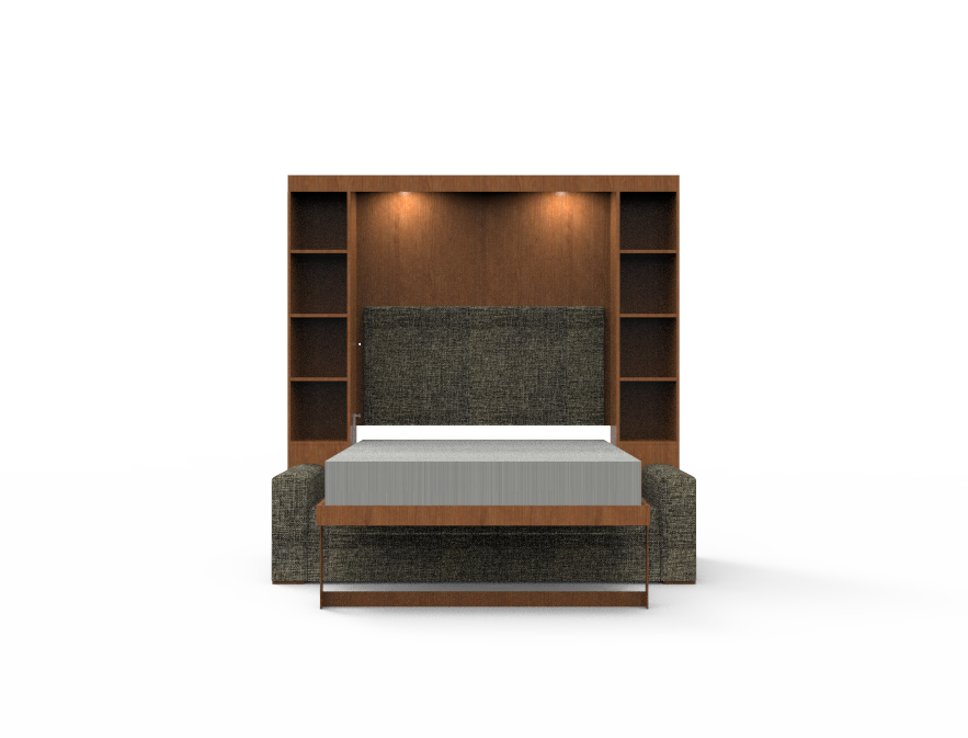 Academy Wall Bed with Sofa - Queen Size - Vertical