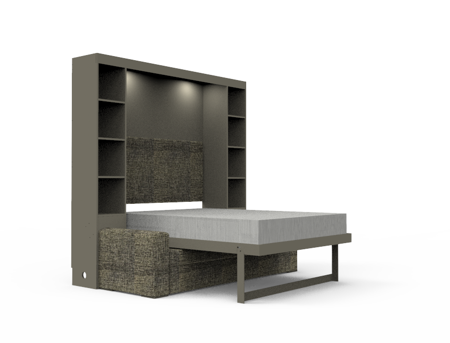 Academy Wall Bed with Sofa - Queen Size - Vertical