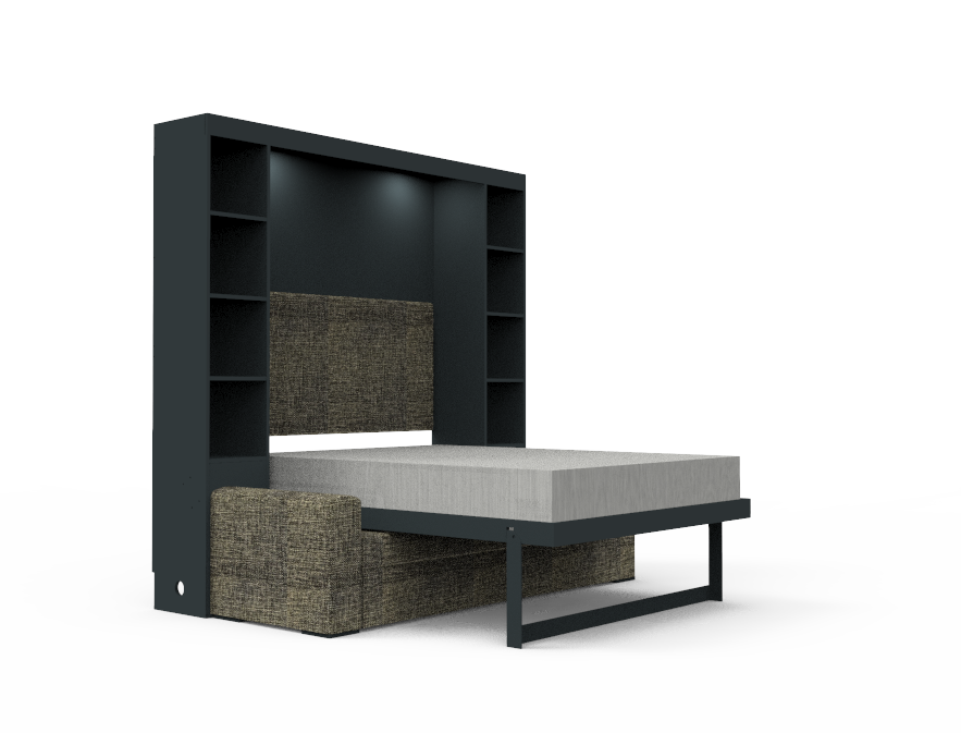 Academy Wall Bed with Sofa - Queen Size - Vertical