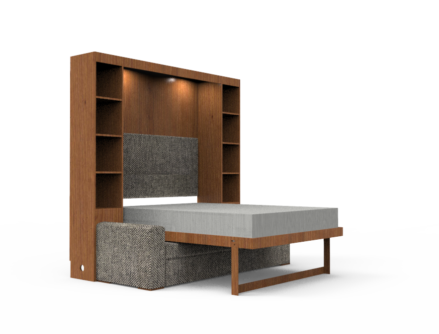 Academy Wall Bed with Sofa - Queen Size - Vertical