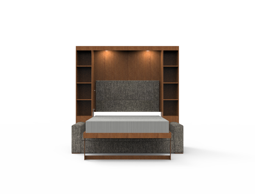 Academy Wall Bed with Sofa - Queen Size - Vertical