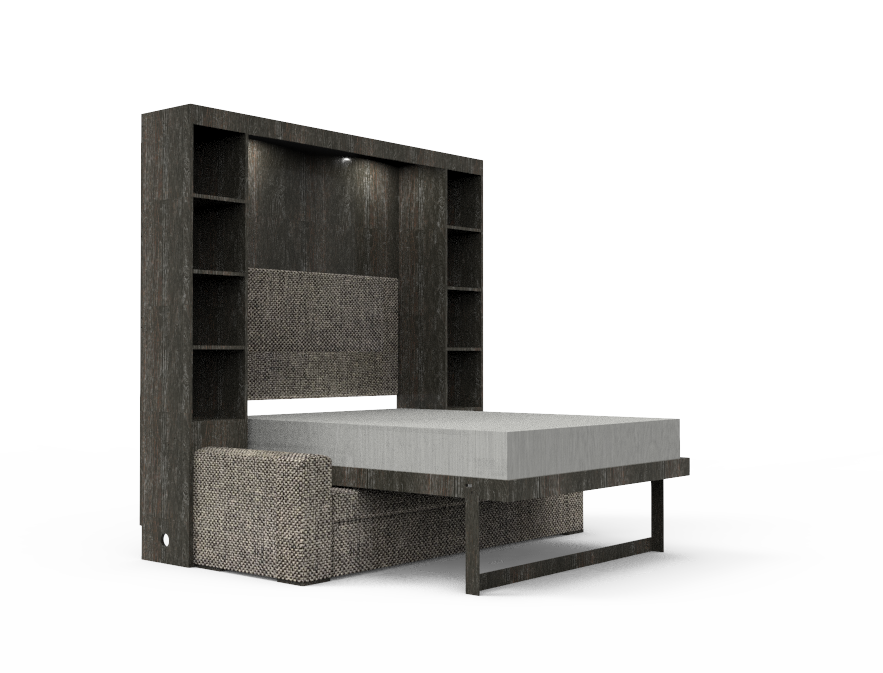 Academy Wall Bed with Sofa - Queen Size - Vertical
