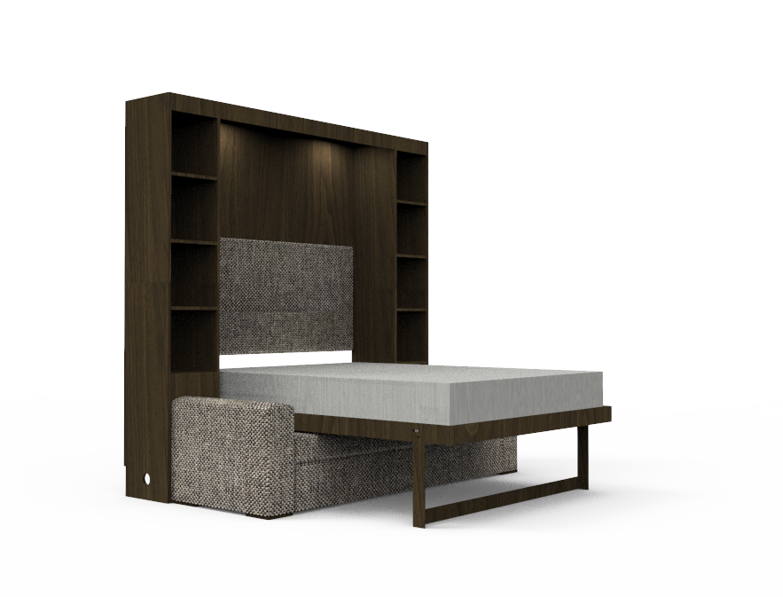 Academy Wall Bed with Sofa - Queen Size - Vertical