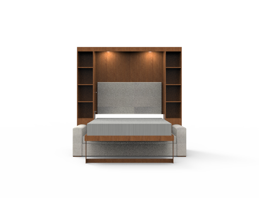 Academy Wall Bed with Sofa - Queen Size - Vertical
