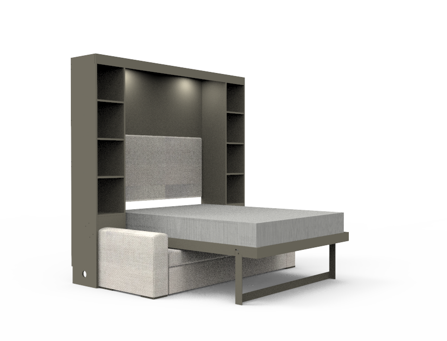 Academy Wall Bed with Sofa - Queen Size - Vertical