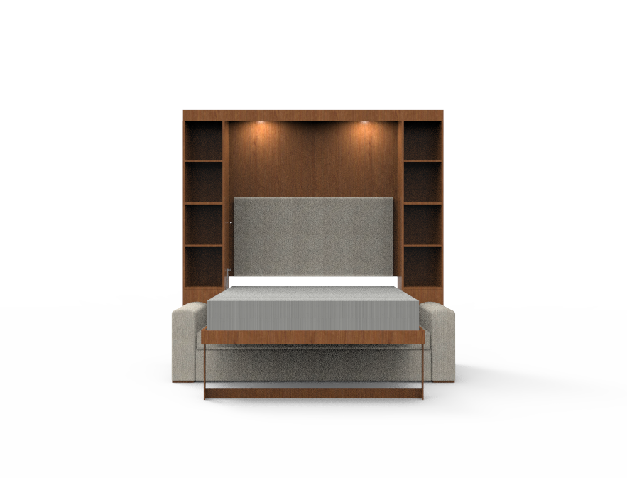 Academy Wall Bed with Sofa - Queen Size - Vertical