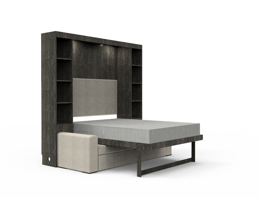 Academy Wall Bed with Sofa - Queen Size - Vertical