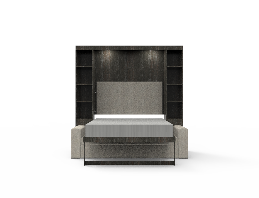 Academy Wall Bed with Sofa - Queen Size - Vertical