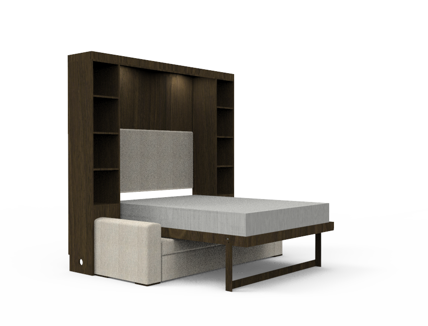 Academy Wall Bed with Sofa - Queen Size - Vertical
