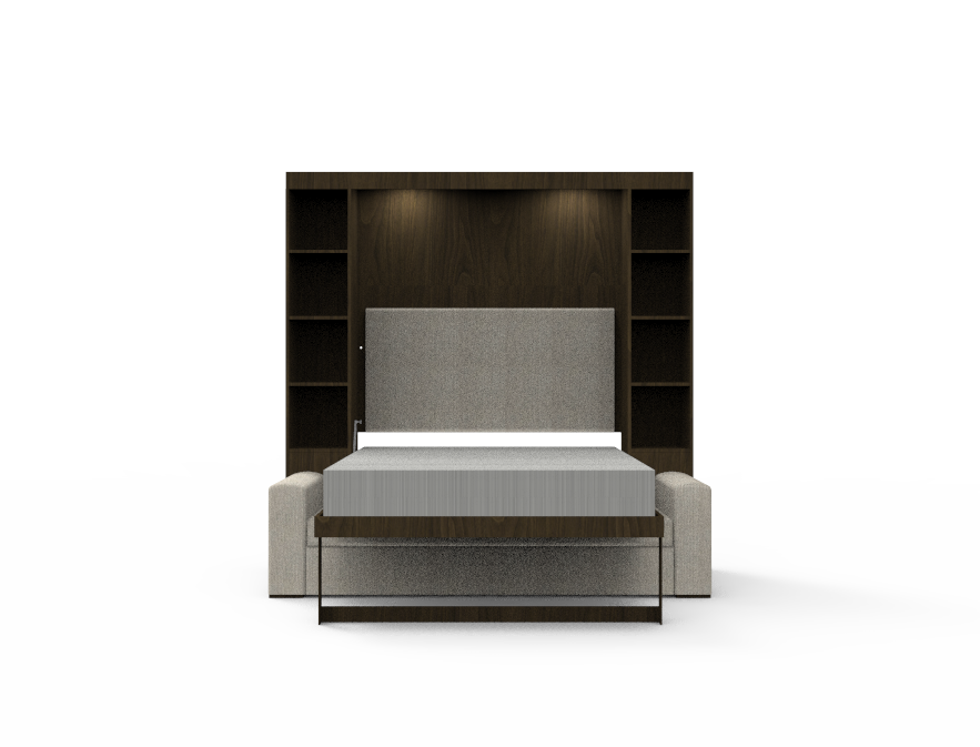 Academy Wall Bed with Sofa - Queen Size - Vertical