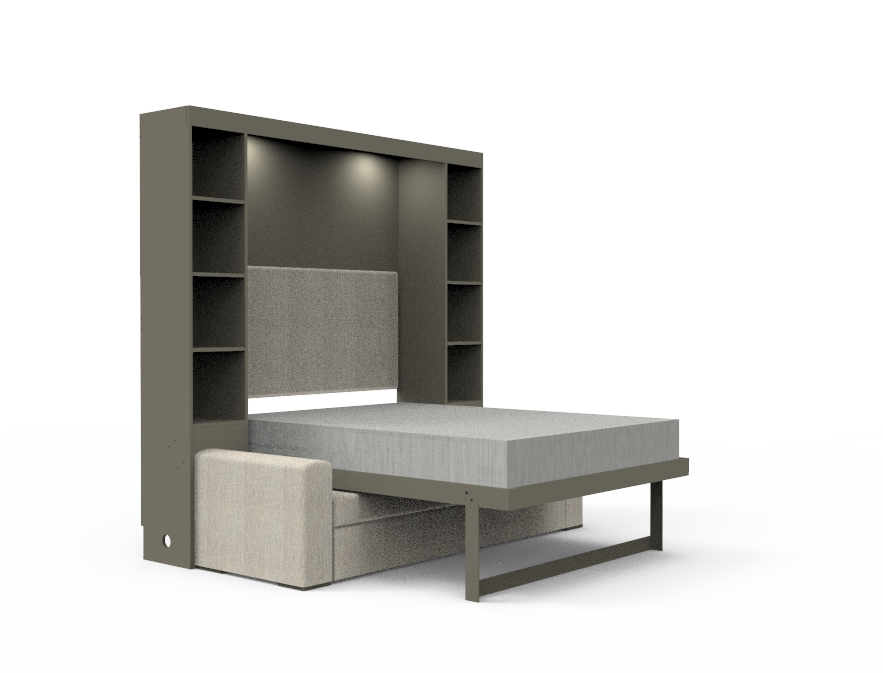 Academy Wall Bed with Sofa - Queen Size - Vertical