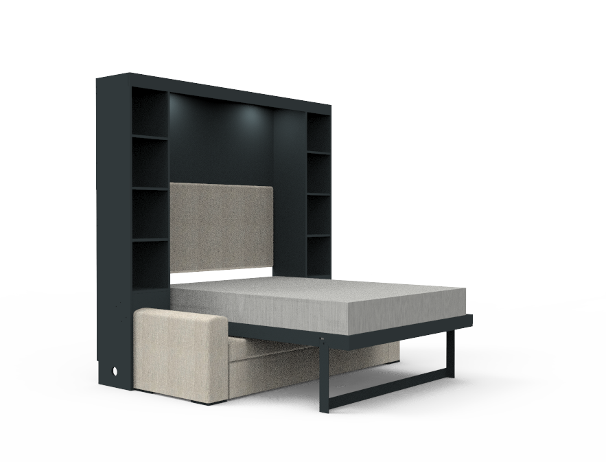 Academy Wall Bed with Sofa - Queen Size - Vertical