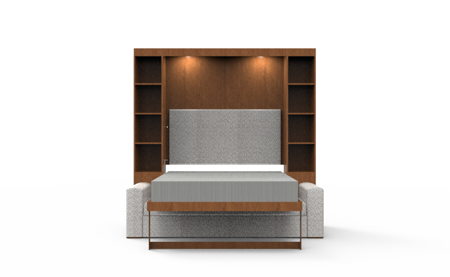 Academy Wall Bed with Sofa - Queen Size - Vertical