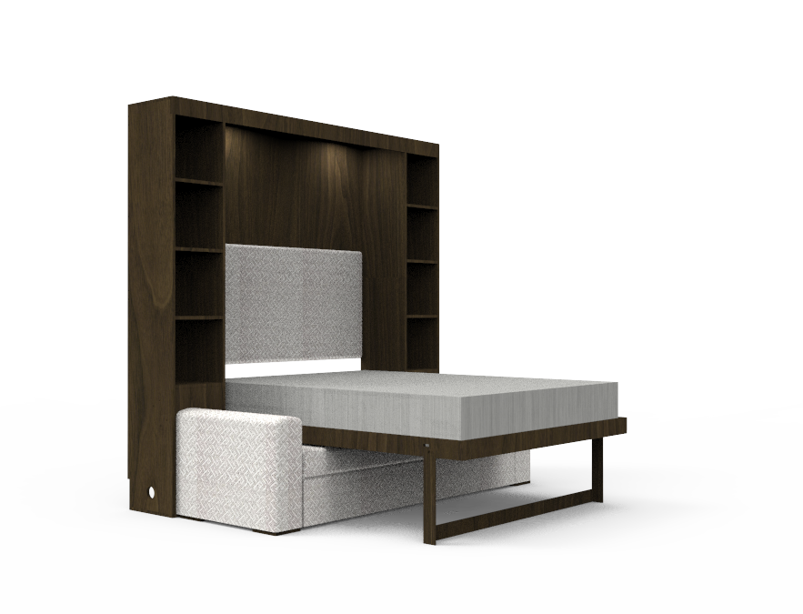 Academy Wall Bed with Sofa - Queen Size - Vertical