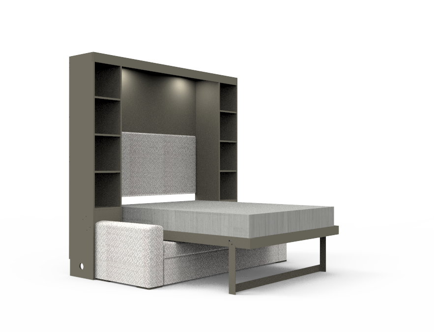 Academy Wall Bed with Sofa - Queen Size - Vertical