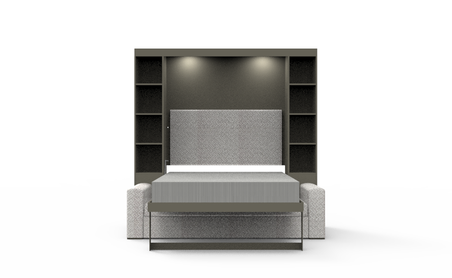 Academy Wall Bed with Sofa - Queen Size - Vertical