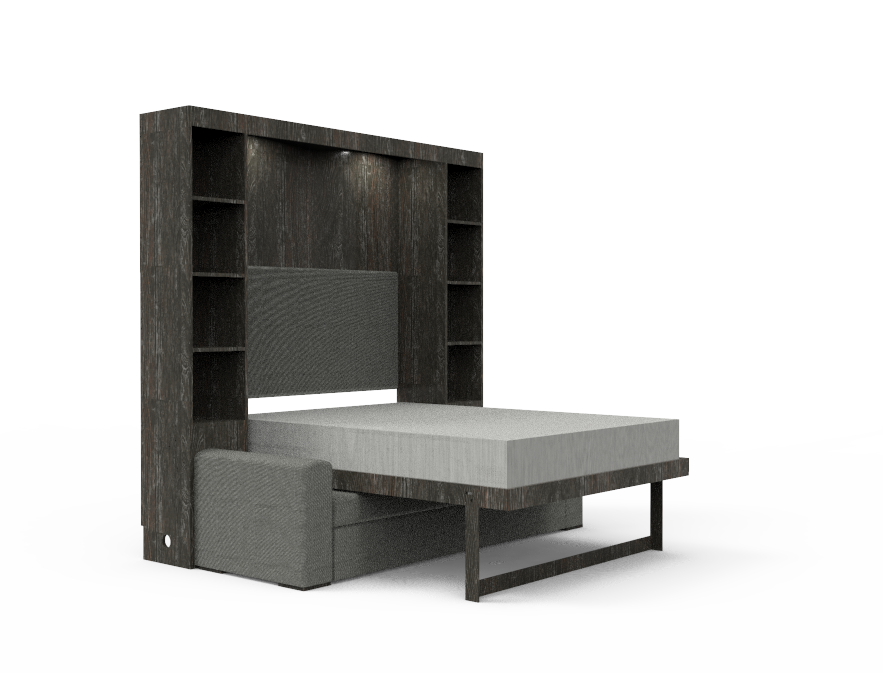 Academy Wall Bed with Sofa - Queen Size - Vertical