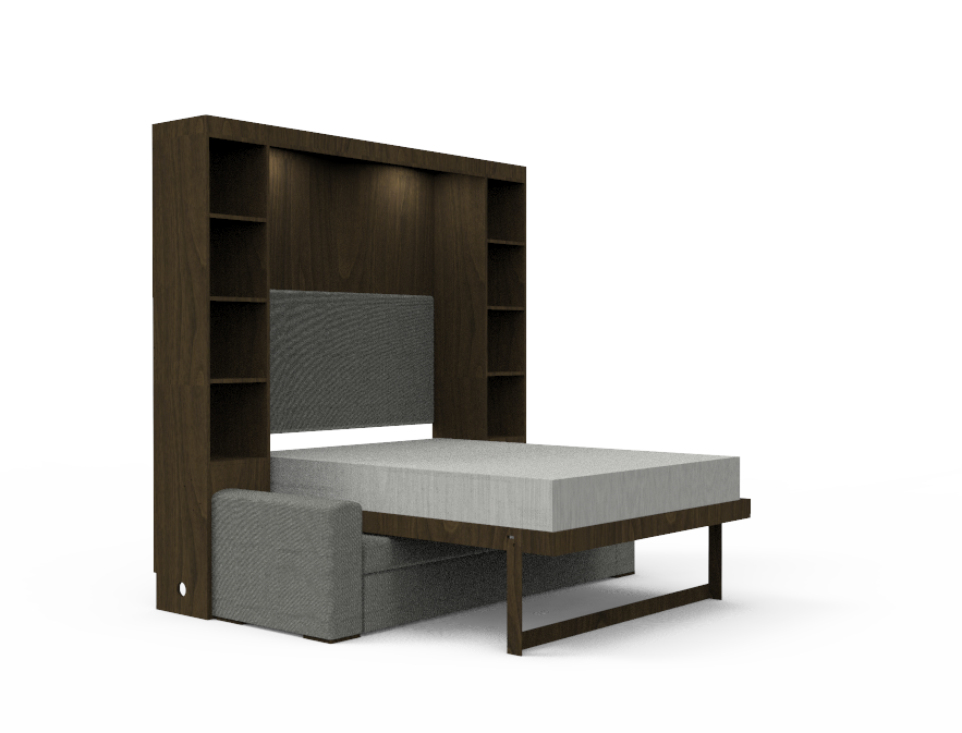 Academy Wall Bed with Sofa - Queen Size - Vertical