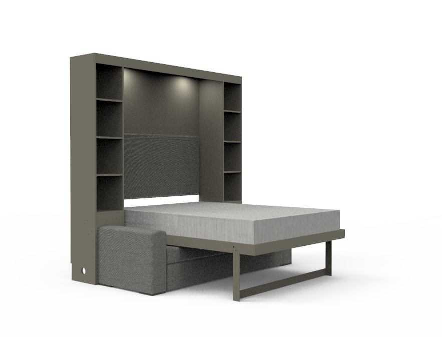 Academy Wall Bed with Sofa - Queen Size - Vertical