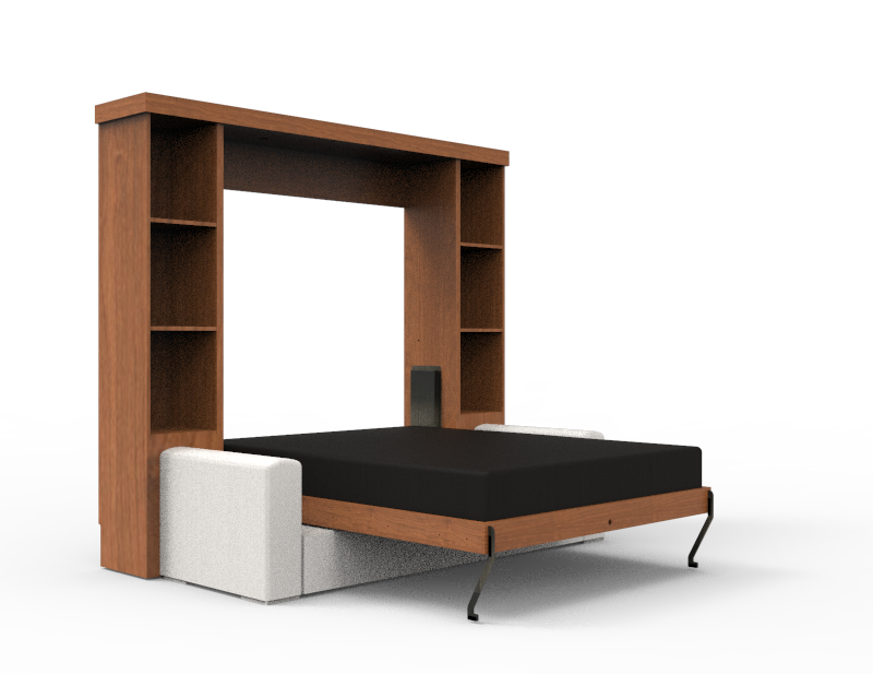 Academy Wall Bed with Sofa - Vertical - Queen Size