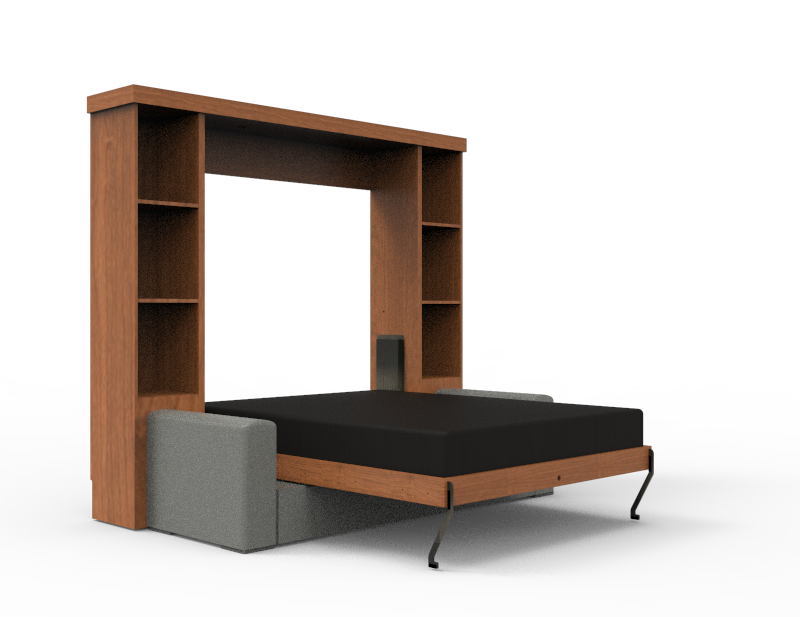 Academy Wall Bed with Sofa - Vertical - Queen Size