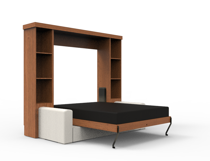 Academy Wall Bed with Sofa - Vertical - Queen Size