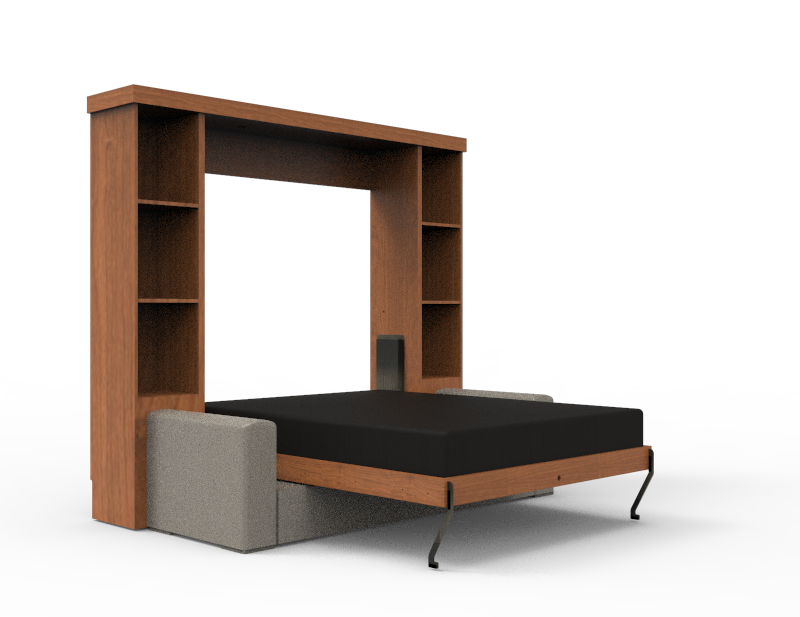 Academy Wall Bed with Sofa - Vertical - Queen Size