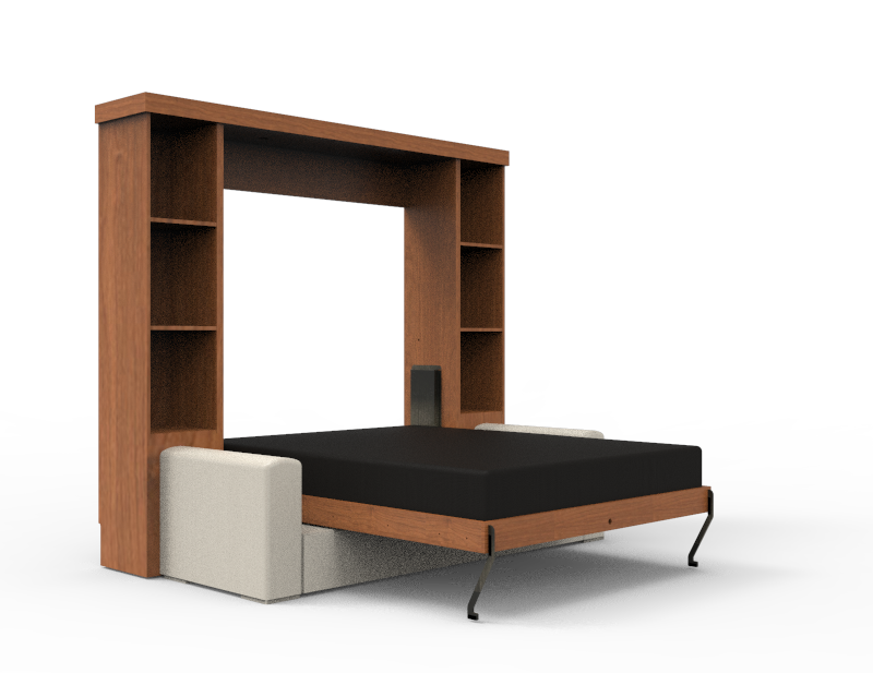 Academy Wall Bed with Sofa - Vertical - Queen Size