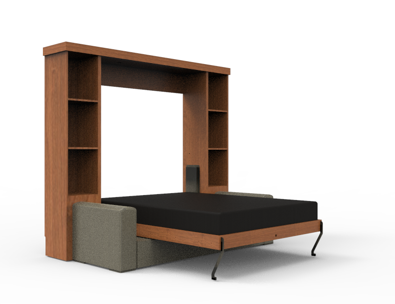 Academy Wall Bed with Sofa - Vertical - Queen Size