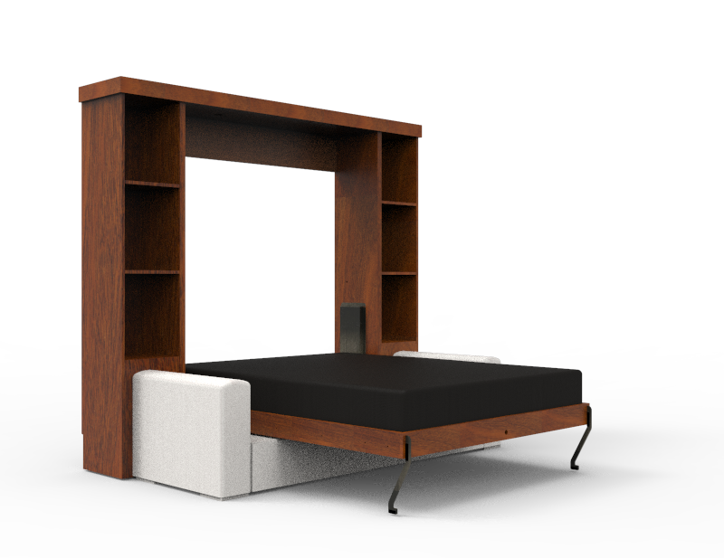 Academy Wall Bed with Sofa - Vertical - Queen Size