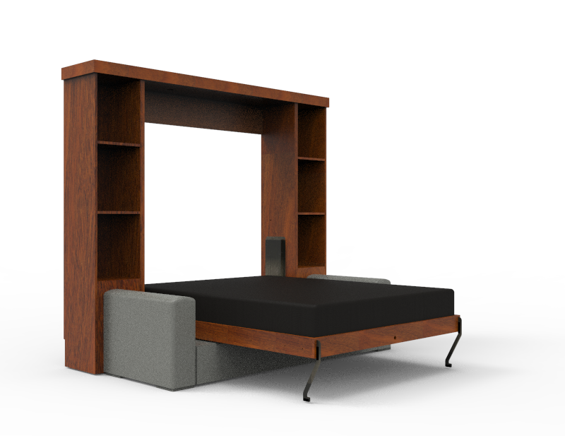 Academy Wall Bed with Sofa - Vertical - Queen Size