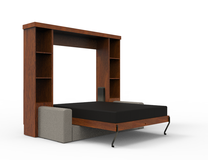 Academy Wall Bed with Sofa - Vertical - Queen Size