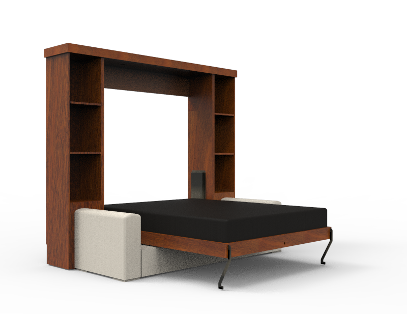 Academy Wall Bed with Sofa - Vertical - Queen Size