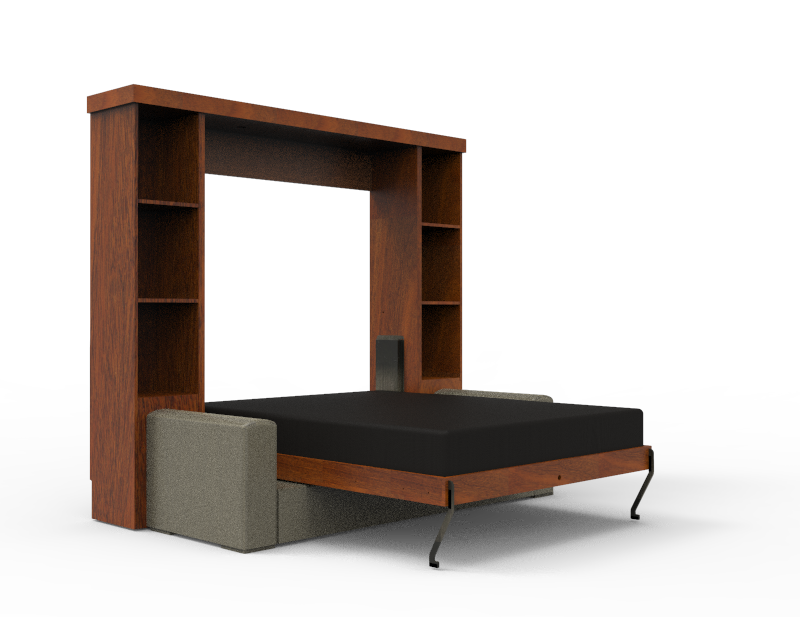 Academy Wall Bed with Sofa - Vertical - Queen Size