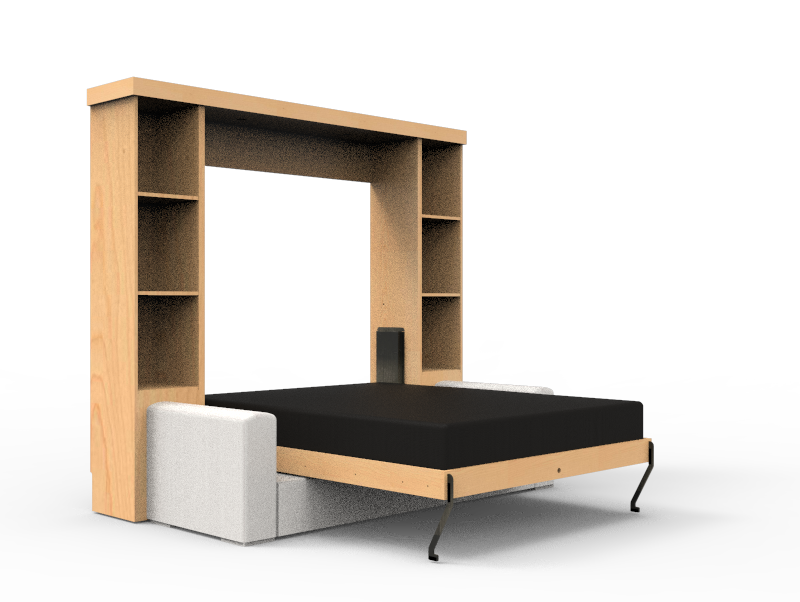 Academy Wall Bed with Sofa - Vertical - Queen Size