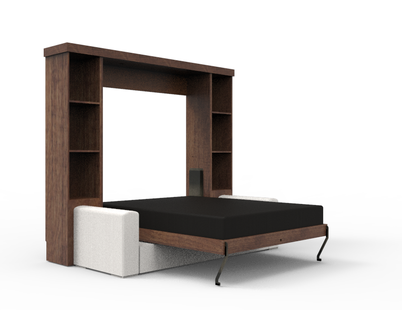 Academy Wall Bed with Sofa - Vertical - Queen Size