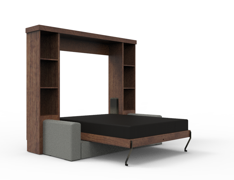 Academy Wall Bed with Sofa - Vertical - Queen Size
