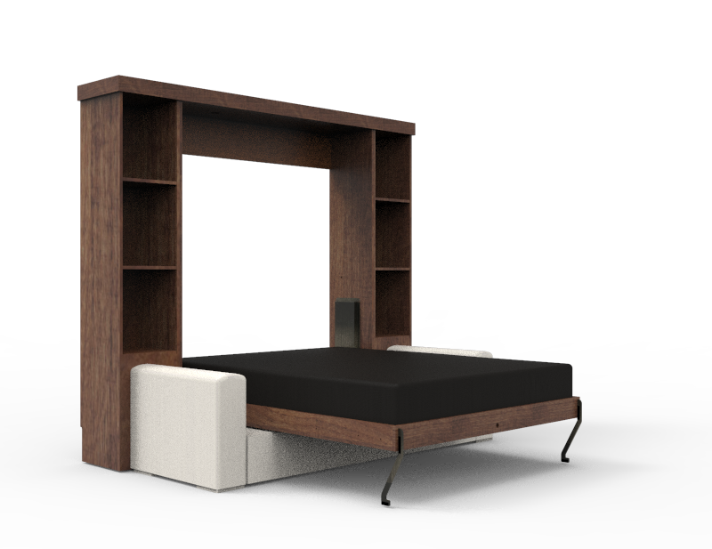 Academy Wall Bed with Sofa - Vertical - Queen Size