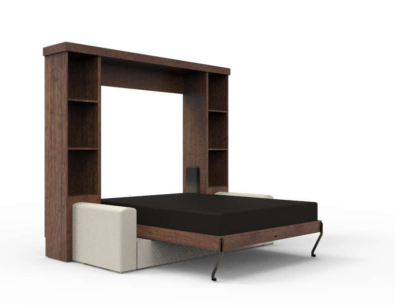 Academy Wall Bed with Sofa - Vertical - Queen Size