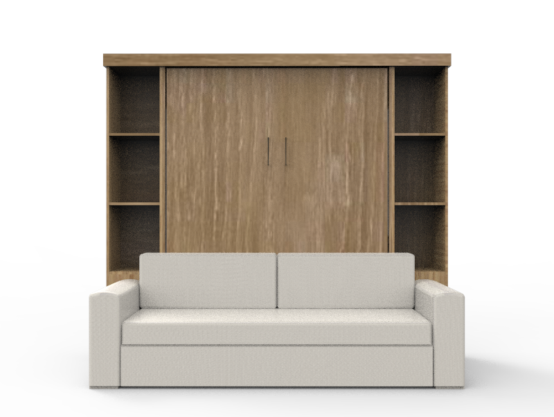 Academy Wall Bed with Sofa - Vertical - Queen Size