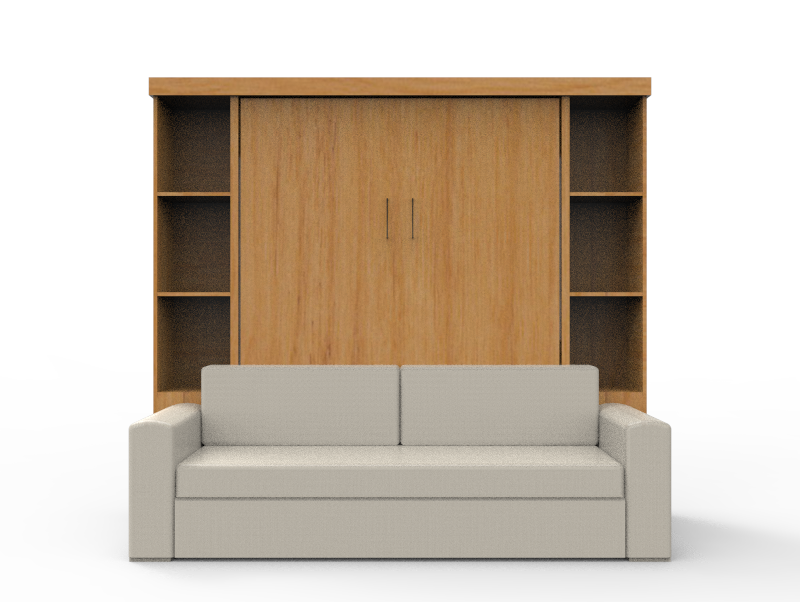 Academy Wall Bed with Sofa - Vertical - Queen Size