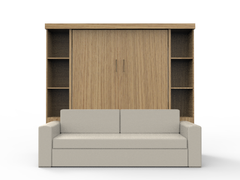 Academy Wall Bed with Sofa - Vertical - Queen Size
