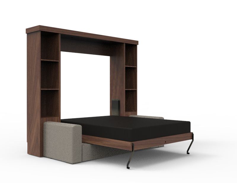 Academy Wall Bed with Sofa - Vertical - Queen Size