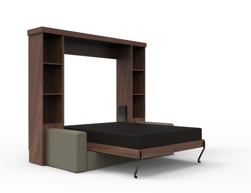 Academy Wall Bed with Sofa - Vertical - Queen Size
