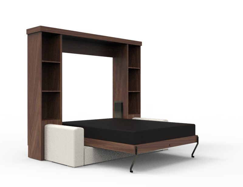 Academy Wall Bed with Sofa - Vertical - Queen Size