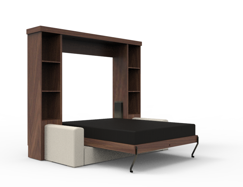 Academy Wall Bed with Sofa - Vertical - Queen Size