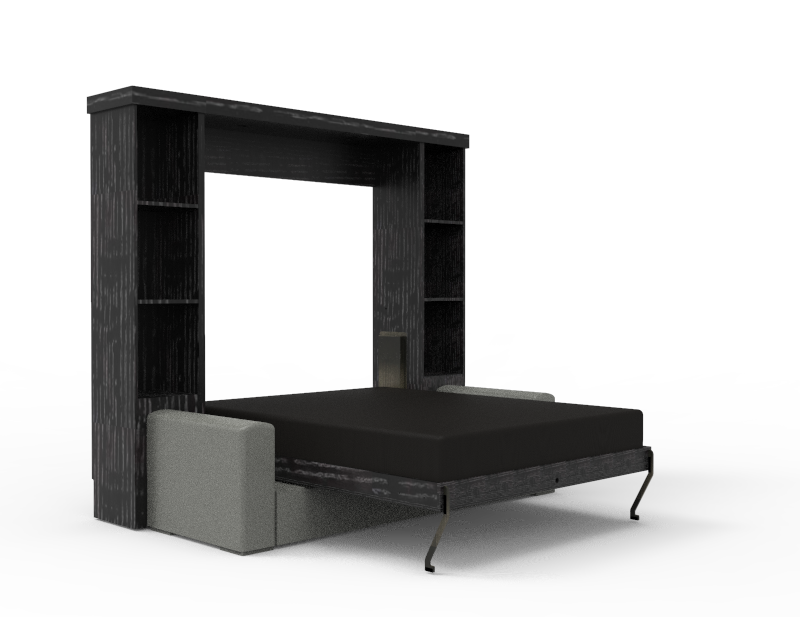 Academy Wall Bed with Sofa - Vertical - Queen Size