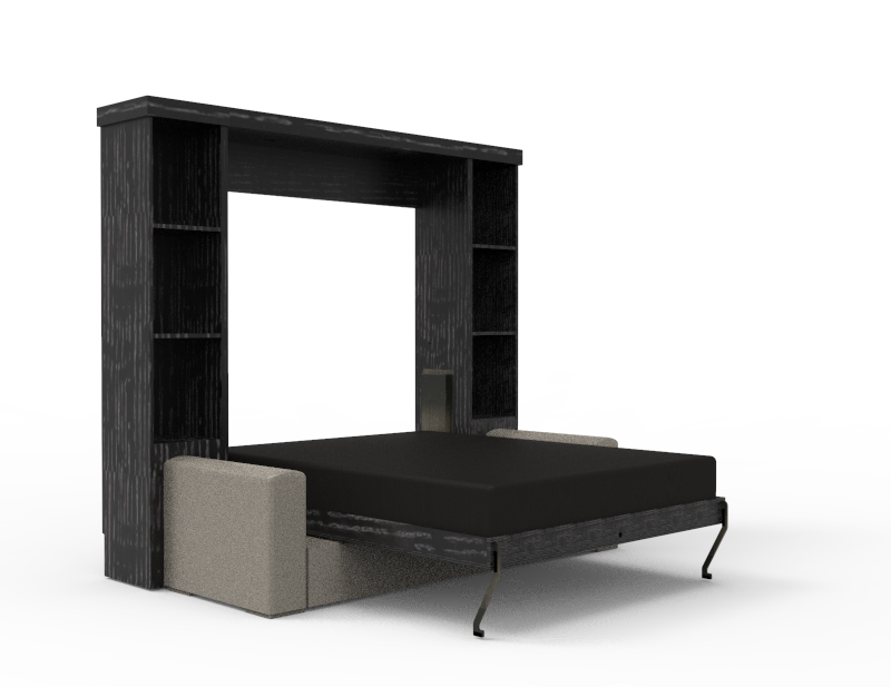 Academy Wall Bed with Sofa - Vertical - Queen Size